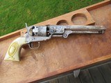 Incredible Early 3rd Model Colt 1851 Navy, Factory Silver Plated, New York Engraved, Ivory Grips, 1st Year Production - 1 of 20