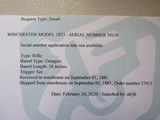 SPECIAL ORDER Winchester Model 1873 2nd Model 44 WCF Rifle - 2 of 20