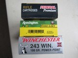 NEW OLD STOCK 243 Winchester Ammo Lot 3 Full Boxes FREE SHIPPING - 3 of 12