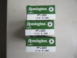 NEW OLD STOCK Remington 9mm 115 FMJ Ammo, 3 Full Boxes, FREE SHIPPING - 1 of 8