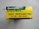 NEW STOCK REMINGTON 222 Rem 50 Grain PSP 11 Boxes for sale - 4 of 8