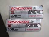 NEW OLD STOCK Winchester 308 Win 180 Grain PSP 2 Full BoxesFREE SHIPPING - 2 of 9