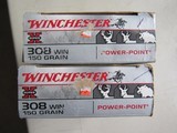 NEW OLD STOCK Winchester 308 Win 150 Grain PSP 2 Full BoxesFREE SHIPPING - 2 of 9