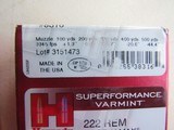 AMMO! Hornady Superformance Varmint 222 Rem 6 Full BoxesFREE SHIPPING! - 4 of 11