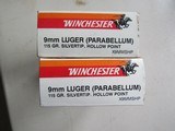 AMMO NEW OLD STOCK Winchester 9mm Silvertip Hollow Points 2 Full BoxesFREE SHIPPING - 3 of 9