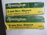 AMMO NEW OLD STOCK 8mm Remington Magnum 2 Full BoxesFREE SHIPPING - 5 of 8