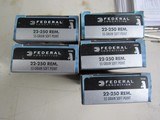 AMMO! Federal 22-250 55 Gr SP New Old Stock 5 Boxes FREE SHIPPING - 1 of 11