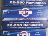AMMO 22-250 5 Full Boxes New Old Stock Mixed BrandsFREE SHIPPING - 7 of 12