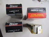 AMMO! 44 Rem Mag Lot Mixed Makers 4 Boxes 165 RoundsFREE SHIPPING - 4 of 13