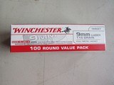 Winchester 9mm Ammo 115 FMJ 100 Round Pack New Stock FREE SHIPPING - 2 of 6