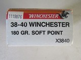 NOS Winchester Super X 38-40 Ammo 180 Grain Soft Point Full Box 50 RoundsFREE SHIPPING - 3 of 8