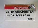 NOS Winchester Super X 38-40 Ammo 180 Grain Soft Point Full Box 50 RoundsFREE SHIPPING - 1 of 8