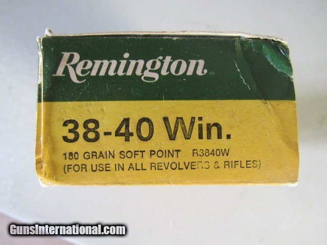 NEW OLD STOCK Remington 38-40 Ammo 180 Grain Soft Point Full Box 50 ...