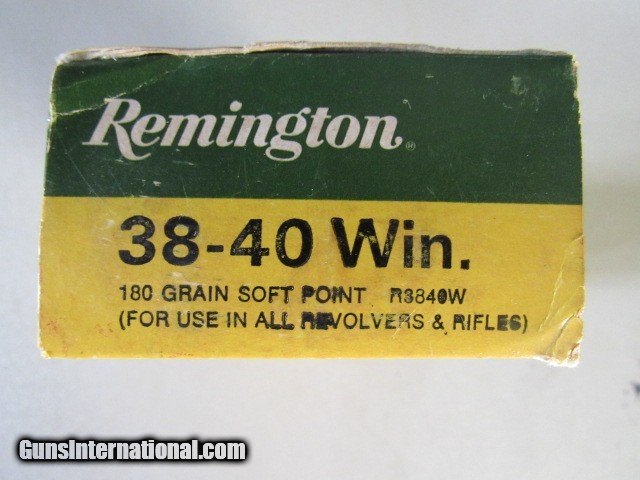 NEW OLD STOCK Remington 38-40 Ammo 180 Grain Soft Point Full Box 50 ...