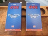 NEW STOCK CCI Small Pistol Primers 2 Full Boxes/2,000 Pieces FREE SHIPPING - 1 of 7