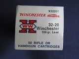 Winchester 32-20 (32 WCF) 100 Grain Lead 50 Round Box NOS - 6 of 8