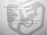 SPECIAL ORDER Winchester Model 1873 Rifle 44 WCF with Cody Email Provenance - 20 of 20