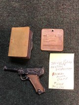 GERMAN MATCH BOX,MINIATURE LUGER,SECRET POLICE BADGE - 2 of 4