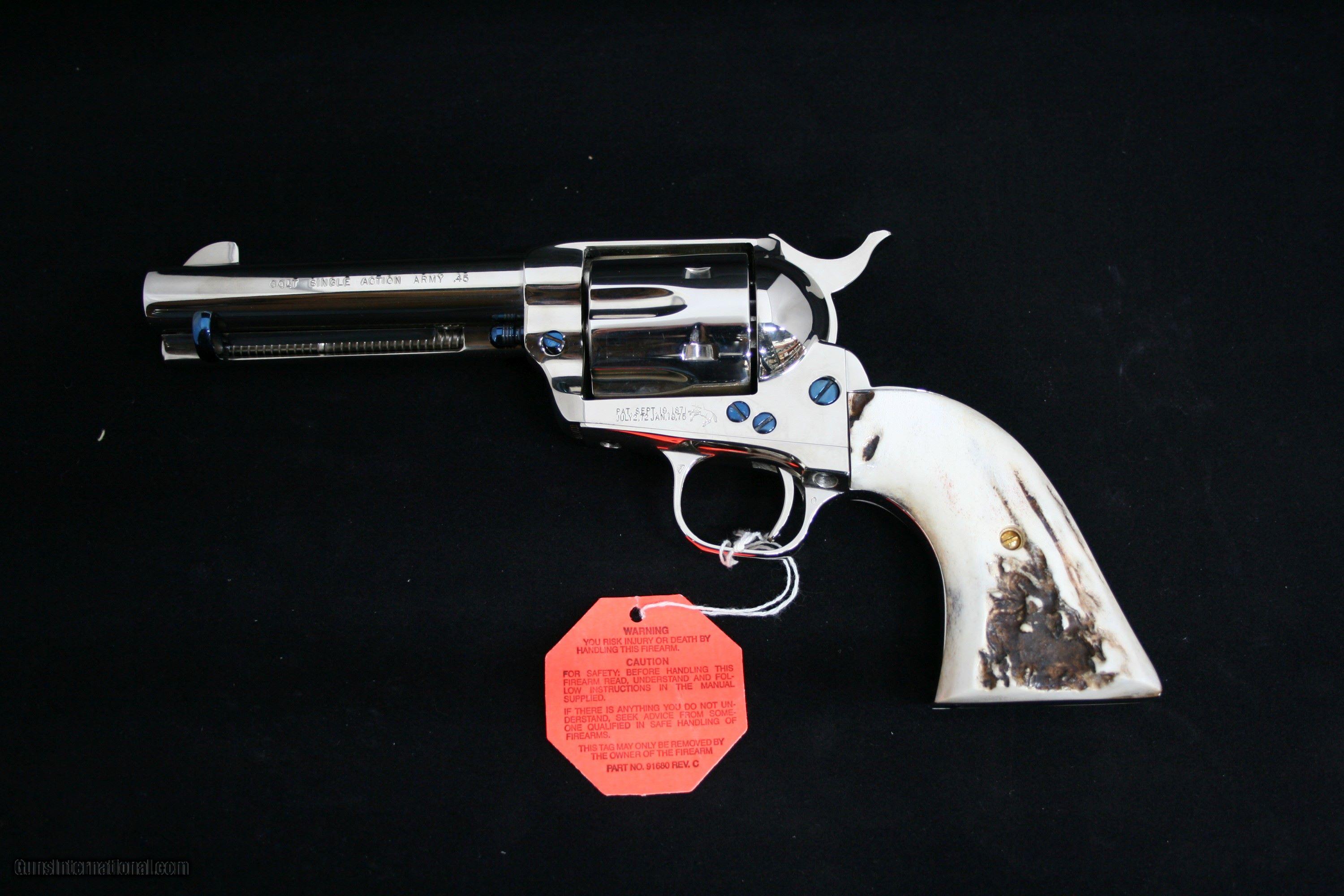 タナカワークス COLT SAA .45 4 3/4 Civilian ニッケル タナカ】 S.A.A.45 2nd 4-3/4inch Civilian “Detachable