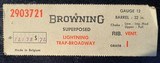 NIB Browning Superposed Lightning Trap-Broadway 12 Gauge 32