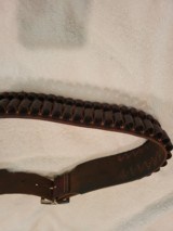 very rare Smith and Wesson leather gun belt and holster 38cal and hunter #275 rifle cartridge belt 30 cal - 6 of 7