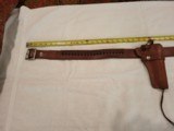 very rare Smith and Wesson leather gun belt and holster 38cal and hunter #275 rifle cartridge belt 30 cal - 5 of 7