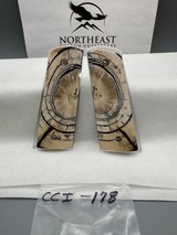 CUSTOM CROSS-CUT MAMMOYH IVORY 1911 PISTOL GRIPS - Image 1 of 1