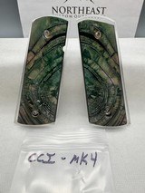 CUSTOM CROSS-CUT MAMMOTH IVORY 1911 PISTOL GRIPS - Image 1 of 1