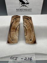 CUSTOM CROSS-CUT MAMMOTH IVORY 1911 PISTOL GRIPS - Image 1 of 1