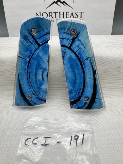 CUSTOM CROSS-CUT MAMMOTH IVORY 1911 PISTOL GRIPS - Image 1 of 1