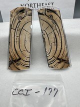CUSTOM CROSS-CUT MAMMOTH IVORY 1911 PISTOL GRIPS