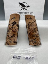 CUSTOM CROSS-CUT MAMMOTH IVORY 1911 PISTOL GRIPS