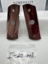 CUSTOM MAMMOTH IVORY 1911 PISTOL GRIPS w/NIGHTHAWK CUSTOM MEDALIONS - Image 1 of 1