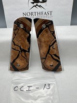 CUSTOM CROSS-CUT MAMMOTH IVORY 1911 PISTOL GRIPS - Image 1 of 1
