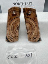 CUSTOM CROSS-CUT MAMMOTH IVORY 1911 PISTOL GRIPS