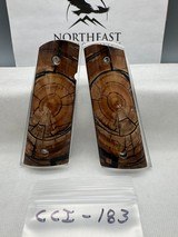 CUSTOM CROSS-CUT MAMMOTH IVORY 1911 PISTOL GRIPS - Image 1 of 1