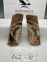 CUSTOM CROSS-CUT MAMMOTH IVORY 1911 PISTOL GRIPS - Image 1 of 1
