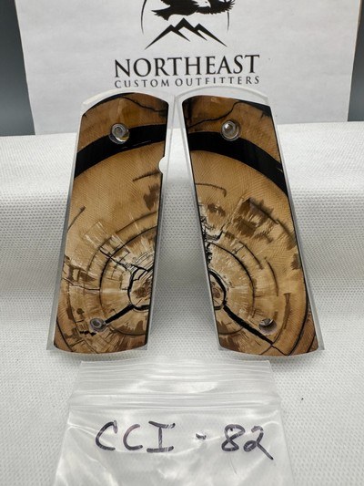 CUSTOM CROSS-CUT MAMMOTH IVORY 1911 PISTOL GRIPS - Image 1 of 1