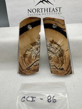 CUSTOM CROSS-CUT MAMMOTH IVORY 1911 PISTOL GRIPS - Image 1 of 1