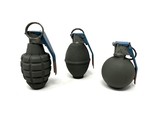 3 Inert Practice Grenades - 1 WWII Era Pineapple; 1 Vietnam Era Baseball; 1 Vietnam Era Lemo - 1 of 14