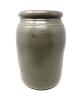 One-Gallon Palatine Pottery Co / Palatine / W.VA. Stoneware Stenciled Pear Jar - 3 of 8