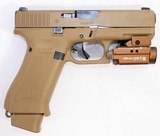 GLOCK 19X 9MM COYOTE TAN NIGHT SIGHTS, OLIGHT BALDR-S GREEN LASER/LIGHT - 2 of 7
