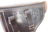 SCARCE WALTHER P38 AC 43 9MM LEATHER HOLSTER, 2-MAGS, MATCHING VISIBLE #'S - 8 of 8