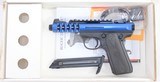 RUGER 22/45 LITE BLUE ANODIZE THREADED 22LR 10+1 W/ BOX & 2-MAGS - 7 of 7