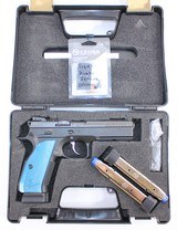 NEW CZ USA SHADOW 2 BLUE GRIPS 9MM DA/SA W/ BOX 3-MAGS, RMR PLATE - 7 of 7