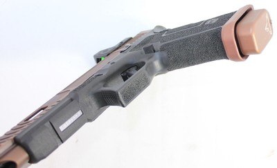 EXCELLENT GLOCK G34 GEN 3 TTI COMBAT MASTER COPPERHEAD 9MM W/ 7-MAGS TRIJICON RMR & BOX - Image 5 of 10