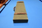 Vintage Brady style canvas and leather SxS shotgun case. - 4 of 11