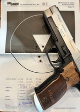 SIG SAUER P226 SPORT 9MM PARA CALIBER PISTOL. X-FIVE LEVEL 1 TARGET MODEL WITH WOOD GRIPS AND ADJUSTABLE TRIGGER. EXCELLENT COND - 4 of 5