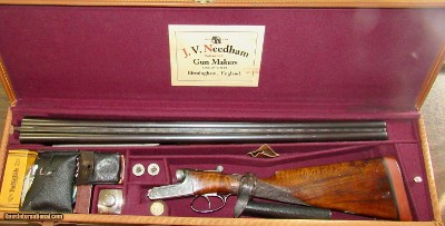 Super JV Needham (Greener) Cased 12 Gauge Ejector Double Barrel Shotgun Challenger No. 3