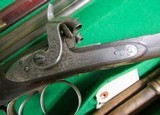 1850's Percussion Cased British Westley Richards Double Barrel Shotgun 16 Bore - 3 of 15
